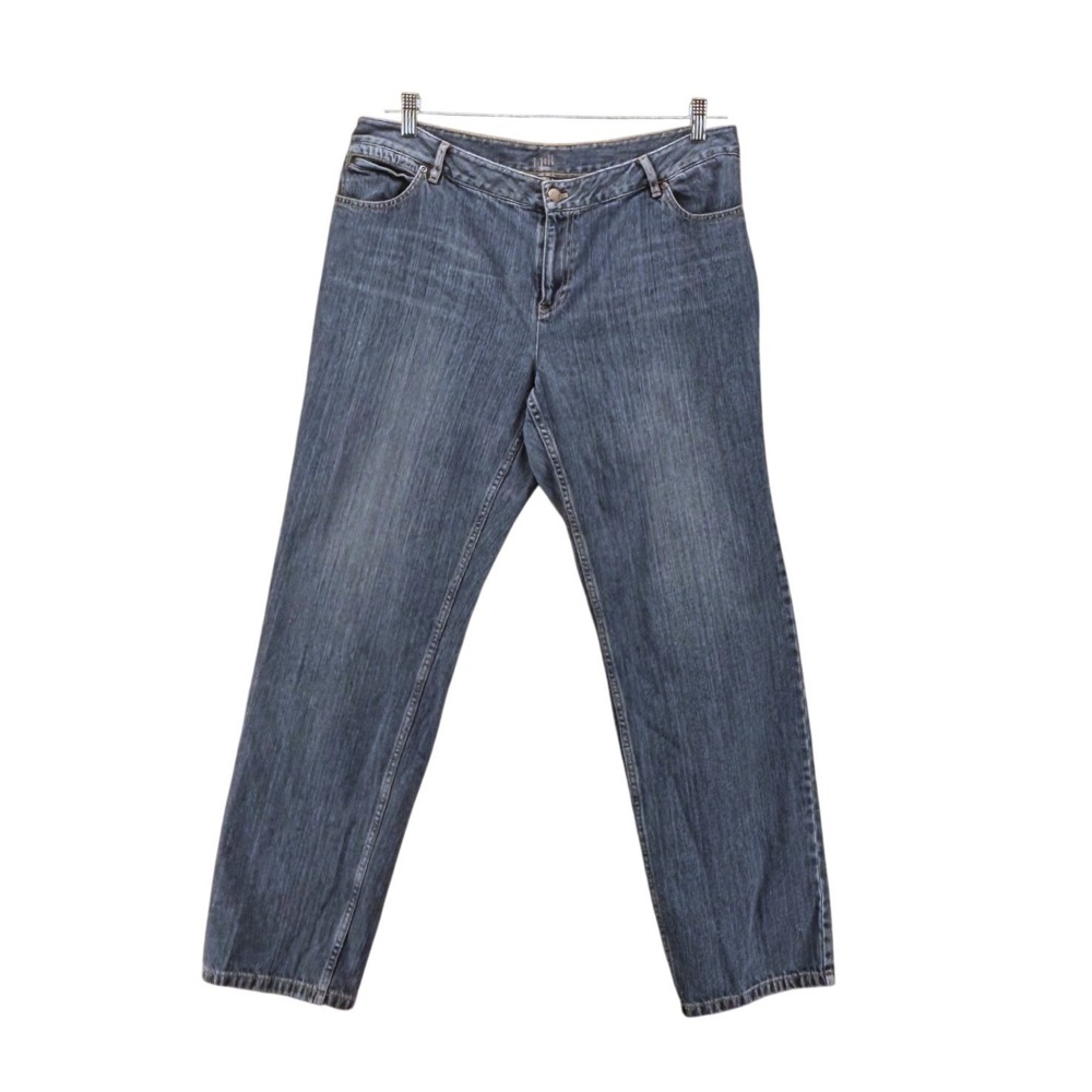 Vintage J Jill Straight Leg Jeans 100 Cotton High Rise Medium Wash Boyfriend